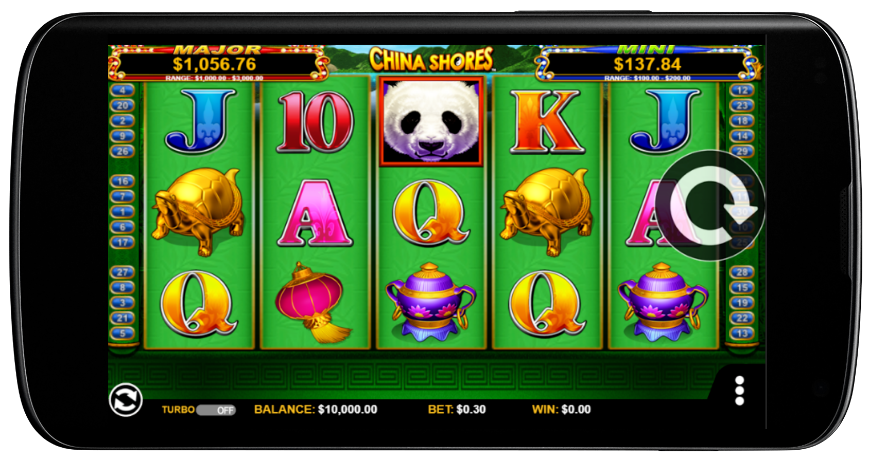 Konami Gaming, Inc. China Shores slot game online gaming igaming (1)